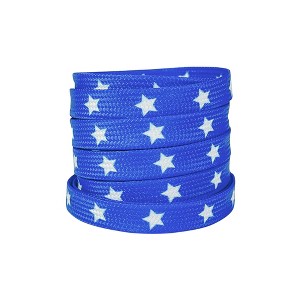 INSPIRE CHIC Flat Colored Star Patterned Printed Shoe Laces for Sneakers Boots Sport Shoes 1 Pair - 1 of 4