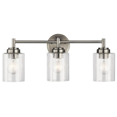 Kichler 45886 Winslow 3 Light 22 Wide Bathroom Vanity Light Brushed Nickel Target