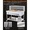 72QT Commercial Food Warmer, 9x8QT Electric Steam Table, 9-Pans with Acrylic Shield, Stainless Steel Countertop with Lockable Wheels, 1500W, 110V - 3 of 4