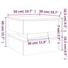 vidaXL Coffee Table Black Engineered wood Low Coffee Table Square - 4 of 4