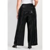 Avenue Women's Plus Size Glitz Sequin Wide Leg Pant - 3 of 4