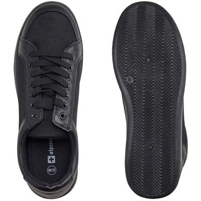 Alpine Swiss David Mens Fashion Sneakers Lace Up Low Top Retro Tennis Shoes Black 11 M US — фото 5