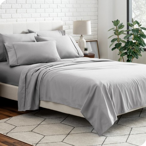 Split King Light Grey 7pc Microfiber Sheet Set By Bare Home : Target