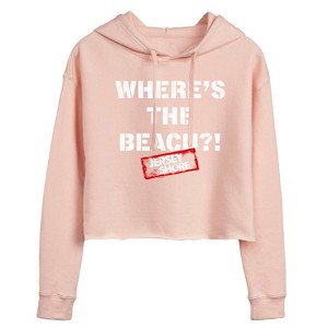 Women's - Jersey Shore - Where's The Beach Cropped Graphic Hoodie - 1 of 3