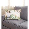 HomeRoots 14" X 20" Green And White Cotton Throw Pillow - 2 of 4