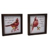 Transpac MDF Framed Cardinal Memorial Block Decor for Spring Freestanding Signs Perfect for Home or Garden Decoration - 2 of 3