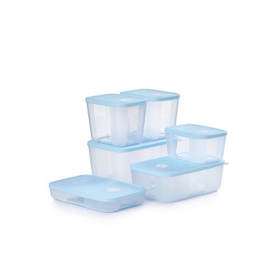 Tupperware Containers Freezer and Square Round Boxes Vintage Set of 5 