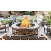Acekool  Outdoor Fire Pit Ring, Smokeless Design, Black Steel, Ventilated, 8-Piece Easy Assembly, Above-Ground or In-Ground Use, Garden & Patio - 3 of 4
