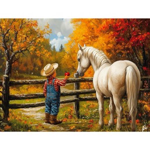 Sunsout Offering a Treat, Horse 500 pc Jigsaw Puzzle 77116 - 1 of 4