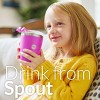 PopYum 9oz Insulated Stainless Steel Kids’ Cups with Lid and Straw, 2-Pack, Green & Pink, stackable, sippy, baby, child, toddler, tumbler - 3 of 4