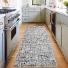 Washable Modern Abstract Area Rug with Non-Slip Backing, Soft Pearl Velvet Low-Pile Carpet, Non-Shedding Durable Indoor Rug for Living Room - 2 of 4