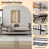 Daybed with Trundle,Metal Twin Size Day Bed,Sofa Bed Frame with Foldable Trundle Bed,Heavy Duty Steel Slats Platform for Living Room,Bedroom - 4 of 4