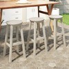 WestinTrends Malibu 29" All Weather Hdpe Outdoor Patio Round Backless Bar Stool (Set of 3) - 2 of 4