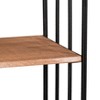 Sagebrook Home 20"L 8"W 32"H Black Iron and Brown Wooden Hexagon-shaped Wall Shelf for Your Living Room, Bathroom - 4 of 4