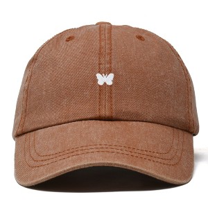 Dalix Lil Butterfly Embroidered Cotton Cap Outdoor Dad Hat Womens - 1 of 4