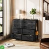 10-Drawer Storage Organizer Fabric Dresser w/Wood Tabletop & Side Pockets Clothing Chest of Drawers - 4 of 4