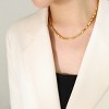 Gold Statement Chain Necklace - HTUTWOO™ 18k Gold Color Titanium Steel, for Mother, Daughter, Sister, Friends and Everyday Wear - 2 of 4