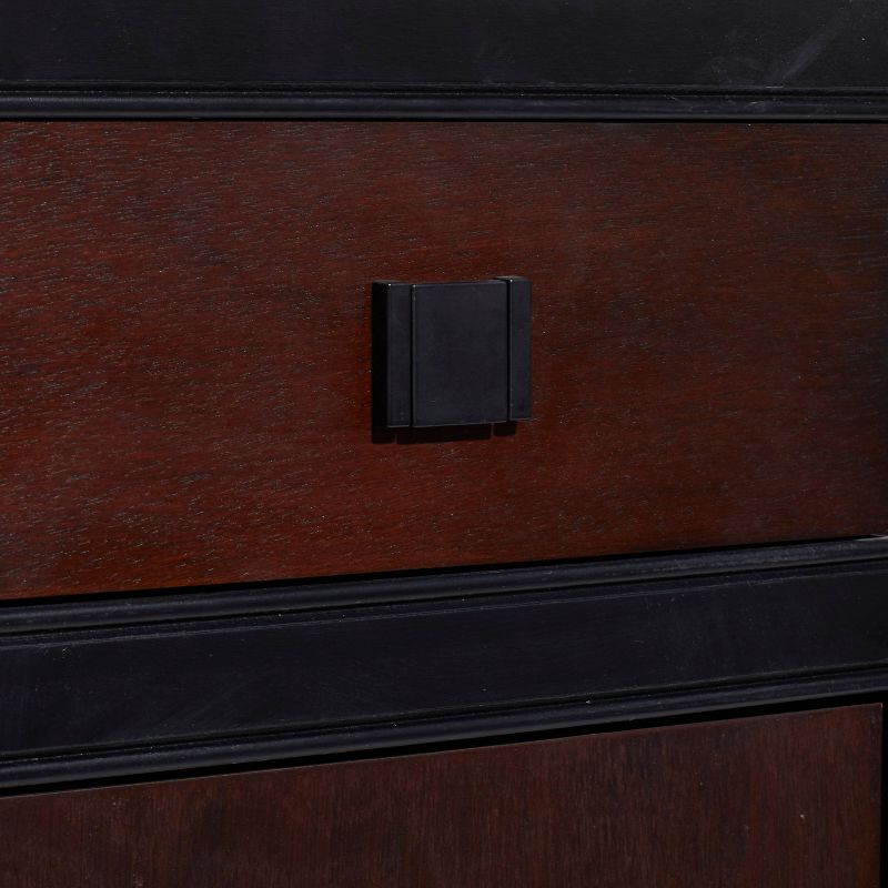 Contemporary Small Wood Cabinet Dark Brown - Olivia &#38; May, 6 of 18