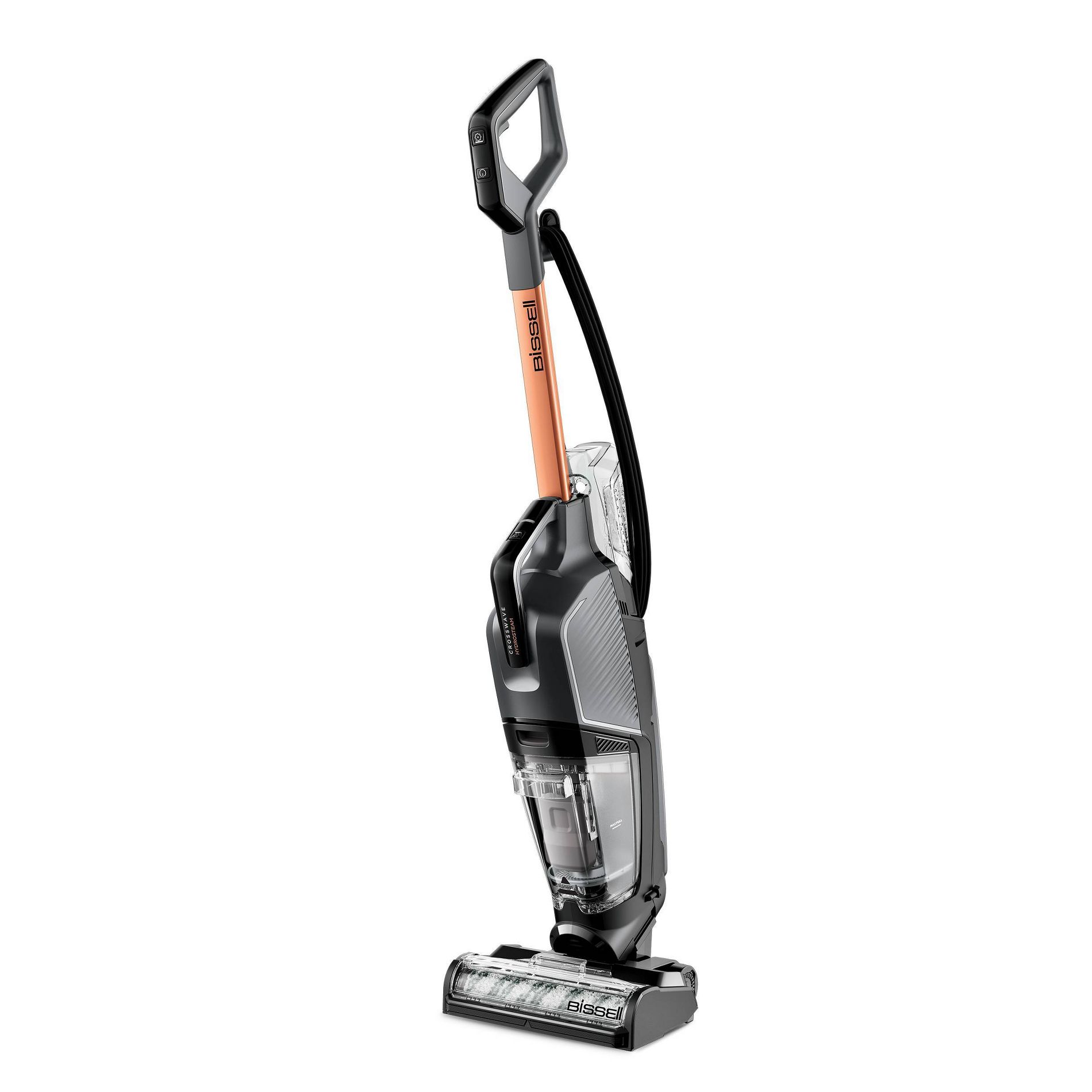 BISSELL CrossWave HydroSteam Plus Steam Cleaner 3515 10" Cleaning Path Black: Electric Floor Steamer, Pet Hair, LED, 25ft Cord, 828ml Tank