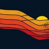 Men's Design By Humans 70s Retro Sunset By Vanphirst T-Shirt - 2 of 4