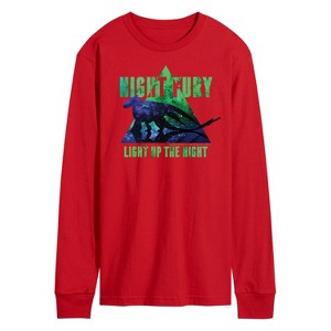 Men's - How to Train Your Dragon - Night Fury Light Up The Night Long Sleeve Graphic T-Shirt - 1 of 3