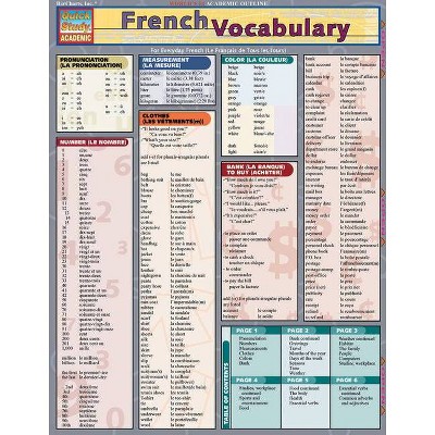 French Vocabulary - (Quickstudy: Academic) by  Liliane Arnet (Poster)