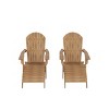 WestinTrends Tuscany HIPS Outdoor Patio Folding Adirondack Chairs with Ottomans (4-Piece Conversation Set) - 3 of 4