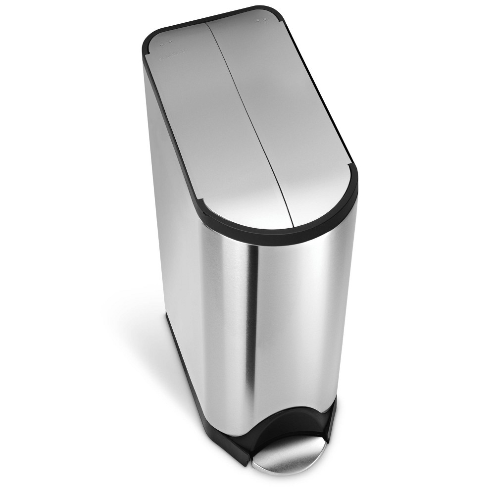 simplehuman 45 ltr Butterfly Step Trash Can Brushed Stainless Steel
