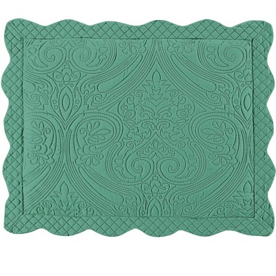 Collections Etc Luxe Textured Diamond Design Scalloped Edge Pillow Sham