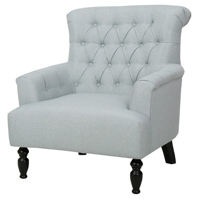 Bernstein Fabric Club Chair Dark Gray - Christopher Knight Home: Upholstered Accent, Wooden Legs, 250lb Capacity