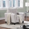 35" Linen Upholstered Armchair with Tapered Legs and High Resilience Foam Cushion - 2 of 4
