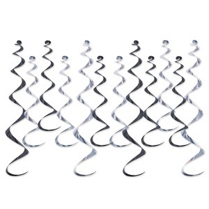 Beistle Metallic Whirls, Assorted Colors, 8-13.5" & 4-25", (24/Pkg) - 1 of 2