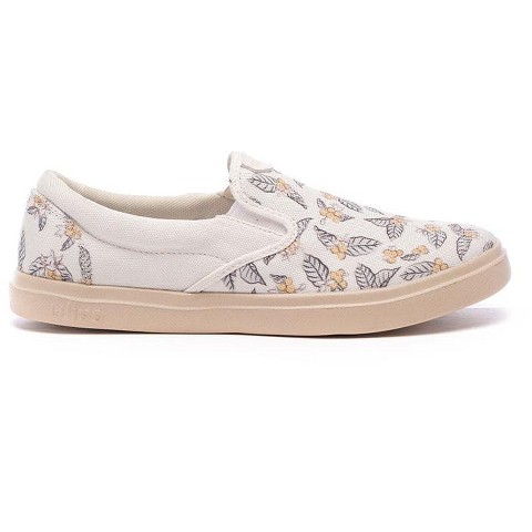CCILU Xpresole Cody Men Slip-On Casual Eco-Friendly Sneakers Walking Shoes White Coffee Flowers 9