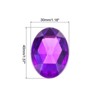 Unique Bargains Acrylic Flat Back DIY Decor Jewelry Oval Gems 10 Pcs - 2 of 4