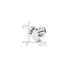 Black Bow Jewelry Sterling Silver with Crystals 5th Anniversary Heart Bead Charm - 3 of 4