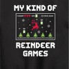 Boys' - Instant Message - My Kind Of Reindeer Games Christmas Graphic Long Sleeve Fleece Sweatshirt - 2 of 4