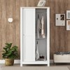 LOVMOR Modern Wooden Wardrobe Armoire, Freestanding Wardrobe Closet Clothes Storage Organizer Cabinet for Bedroom - 2 of 4