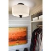 Crystorama Lighting Travis 2 - Light Flush Mount in  Black Forged - 2 of 4