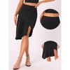 INSPIRE CHIC Women's Ruffle High Waist Asymmetric A-Line Flowy Elegant Wrap Skirt - image 2 of 4