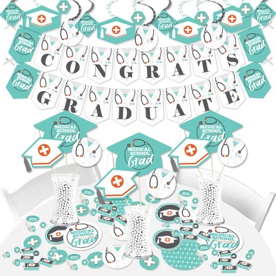 Big Dot of Happiness Medical School Grad - Doctor Graduation Party Supplies - Banner Decoration Kit - Fundle Bundle