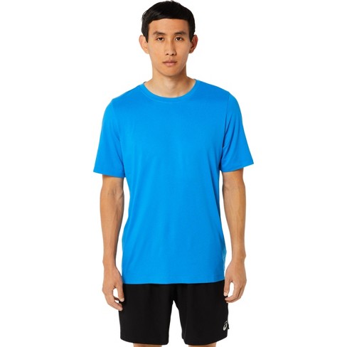 ASICS Men's SHORT SLEEVE HTHR TECH TOP Running Apparel, 3XL, Blue