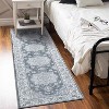 Washable Vintage Rug Non Slip Low Pile Rug Soft Throw Floor Cover Floral Foldable Indoor Carpet for Living Room Bedroom Playroom Nursery - 2 of 4