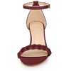 Allegra K Women's Chunky Heels Ankle Strap Braided Instep Strap Heel Sandals - 2 of 4