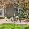 Whizmax 3-Piece Outdoor Cast Aluminum Bistro Set - Rust-Resistant Patio Table & Chairs with Umbrella Hole, for Garden, Balcony, Backyard - 3 of 4