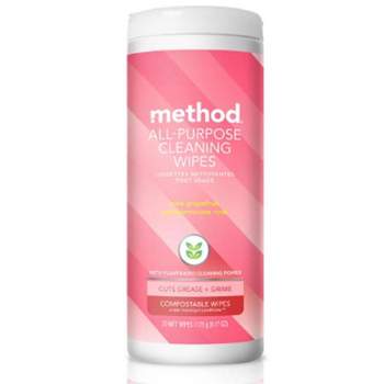 Method Pink Grapefruit Scent All Purpose Cleaner Wipes 6.17 oz (Pack of 6)