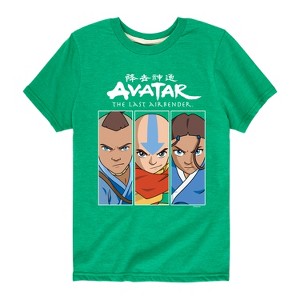 Boys' - Avatar: The Last Airbender - Aang Sokka Katara Trio Short Sleeve Graphic T-Shirt - 1 of 4