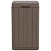 vidaXL Outdoor Garbage Bin Brown 15"x15"x25.6" PP - 4 of 4