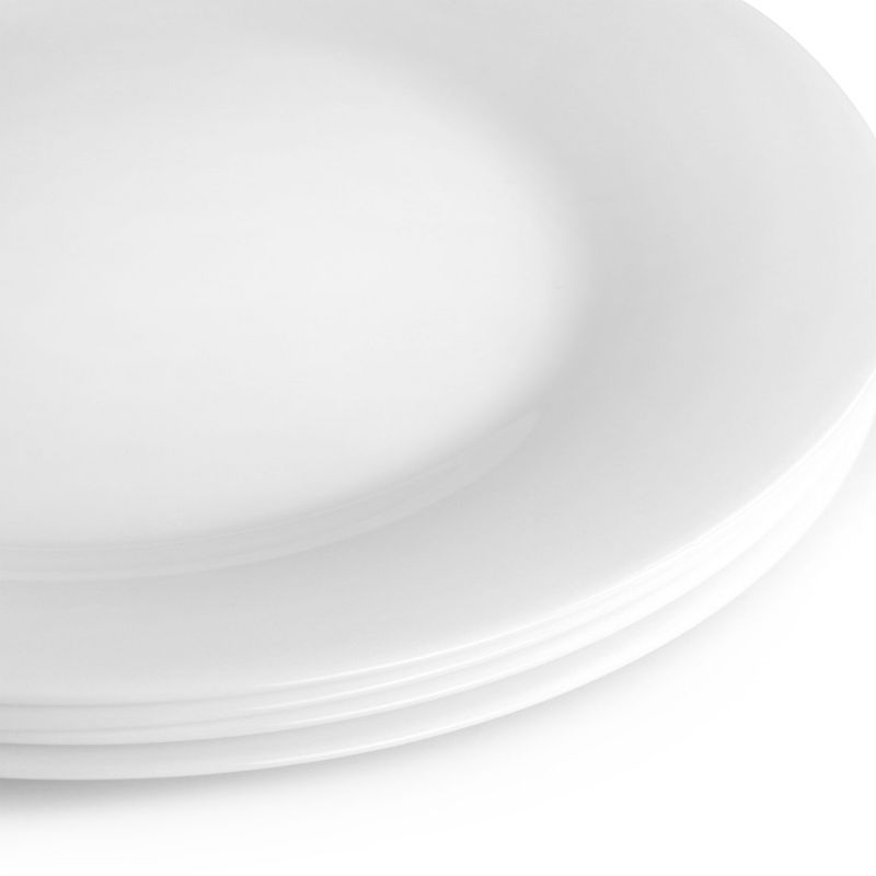 Gibson Ultra Farthington 4 Piece Tempered Opal Glass Dinner Plate Set in White, 4 of 7