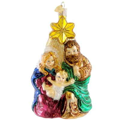 Old World Christmas 5.5 Inch Holy Family. Ornament Religious Heavenly Tree Ornaments