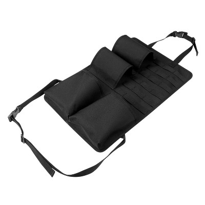 HOM Seat Back Firearm Rack - Backseat Car Organizer for Tactical Gear-Adjustable Buckle Strap for Universal Fit for Most Vehicles (2-pack)